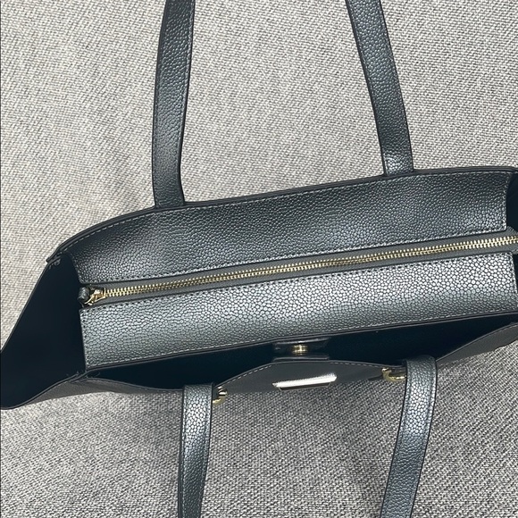 Tahari Gray Tote Bag with Classic Minimalist Design - Picture 7 of 16